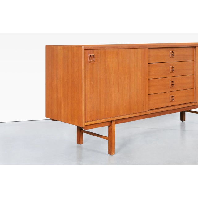 Mid-Century Swedish Modern Teak Credenza by Erik Wortz for Ikea, 1960s For Sale In Los Angeles - Image 6 of 12