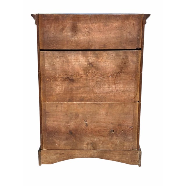 Antique New England Chippendale Chestnut Six Drawer Tall Chest on Bracket Feet For Sale - Image 12 of 12