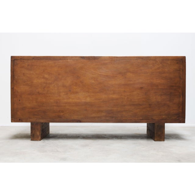 Mid-Century Brutalist Sideboard in Stained Pine by Biosca, Spain, 1960 For Sale - Image 15 of 18