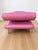 Mid Century Modern Chaise With Adjustable Head Rest. Freshly Reupholstered in Pink Leather Accented With Cherry Mohair Welting. For Sale - Image 4 of 7