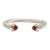 David Yurman Classic Cable 7mm 18k Yg 925 Silver Carnelian Bangle Cuff Bracelet For Sale