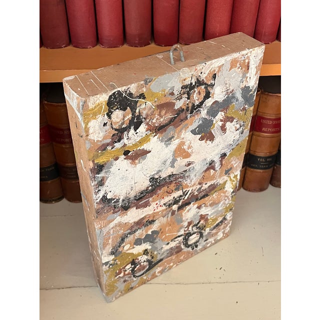 George S. Rennie III (American 1940 - 2022) Mid-Century Modern Mixed Media Construction Abstract Drip Painting Circa 1965 For Sale - Image 12 of 15