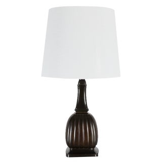 Danish Art Deco Table Lamp in Disco Metal by Just Andersen, 1940s For Sale