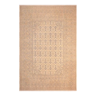 1980s 1980s Semi Antique Bohemian Beige/Rose Wool Rug For Sale