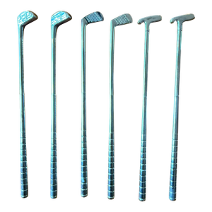 Vintage Silver Plate Golf Club Cocktail Stir Sticks - Set of 6