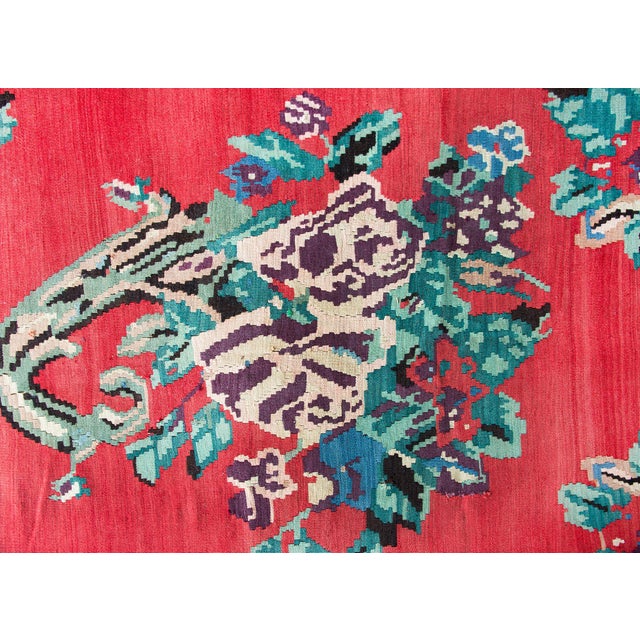 Vintage Turkish Kilim Rug For Sale - Image 13 of 15