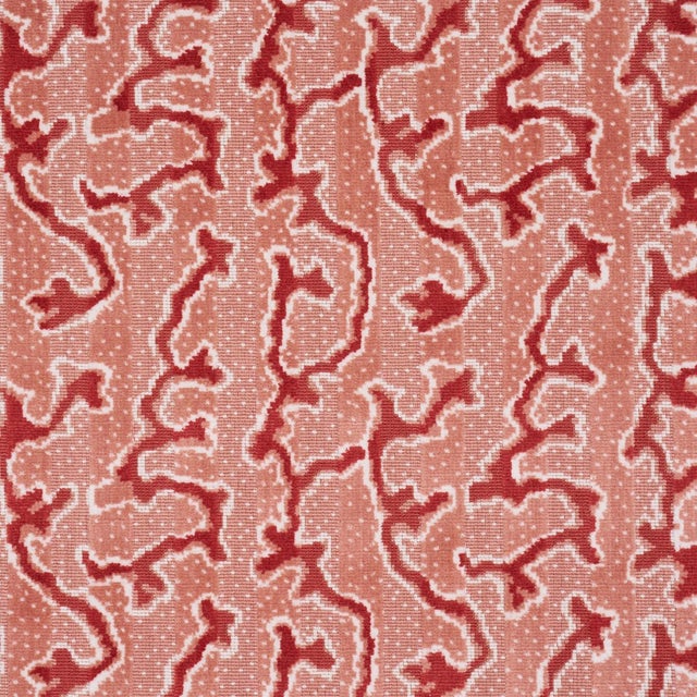 2020s Schumacher x Timothy Corrigan Corail Velvet Fabric In Coral For Sale - Image 5 of 5