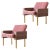 Set of Natural Walnut Block Armchairs by Carl Malmsten For Sale - Image 10 of 10