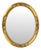 French Oval Bevelled Mirror with Rose Gold Finish For Sale