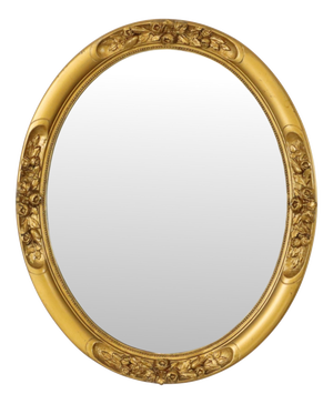 French Oval Bevelled Mirror with Rose Gold Finish