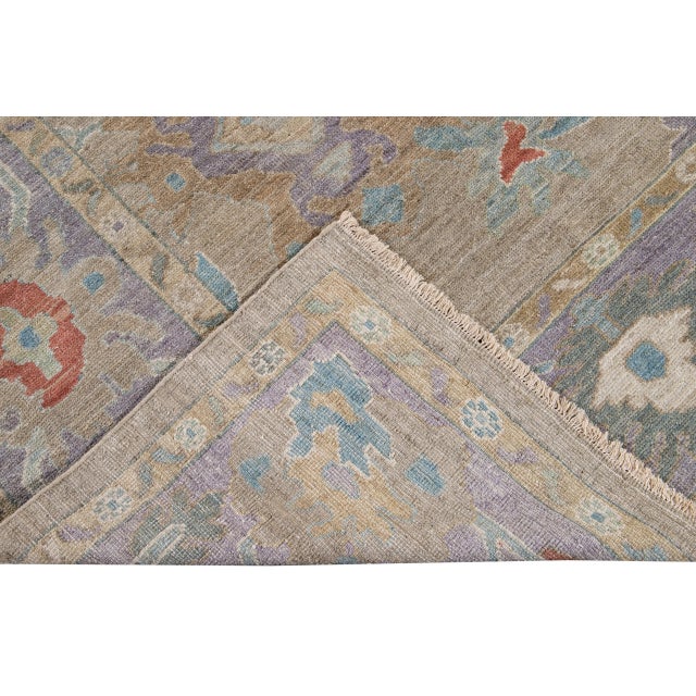 Tan 21st Century Modern Sultanabad Wool Rug For Sale - Image 8 of 11