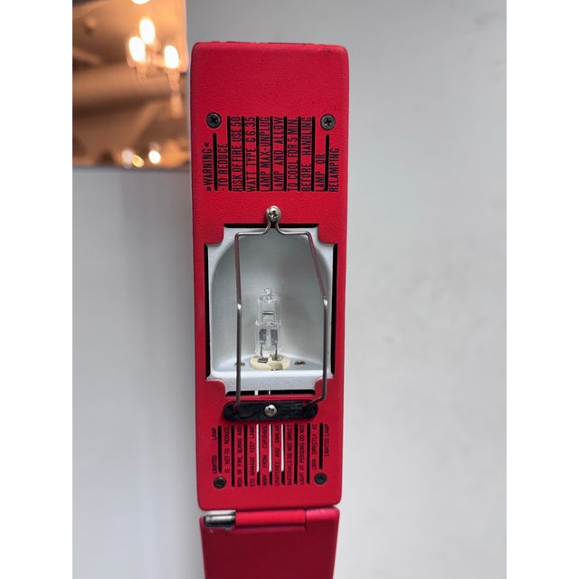 Red Mario Barbaglia & Marco Colombo for Paf Studios Dove Table Lamp For Sale - Image 8 of 13