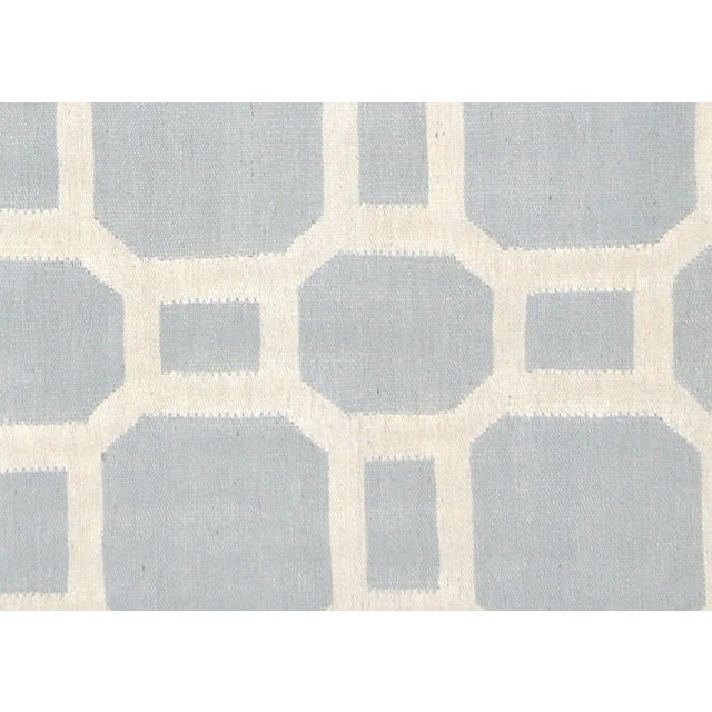 Contemporary Egyptian Kilim. Hand woven in modern designs with wool on cotton foundation in the Fustat region of the Nile...