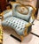 French Elegant French Rococo Loveseat With Blue Damask Fabric & Gilded Louis XV Frame For Sale - Image 3 of 3