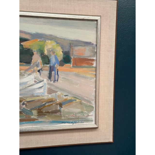 Anders A. Jönsson, Marina, 1950s, Oil Painting on Canvas, Framed For Sale - Image 18 of 18