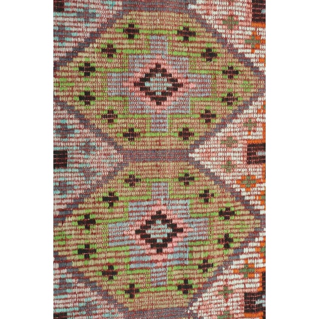 1960's Embroidered Turkish Kilim - 65"x115" For Sale - Image 9 of 13
