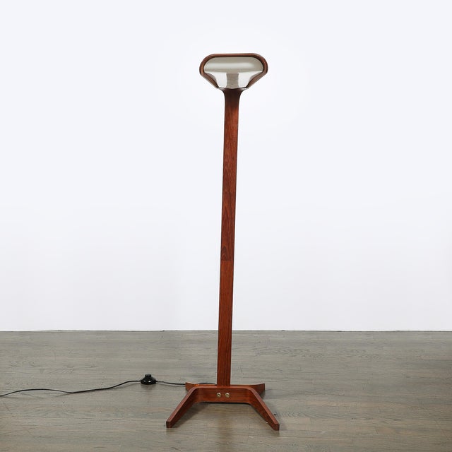 Mid-Century Modernist Teak Bentwood Sculptural Floor Lamp With Diffuser For Sale - Image 13 of 18
