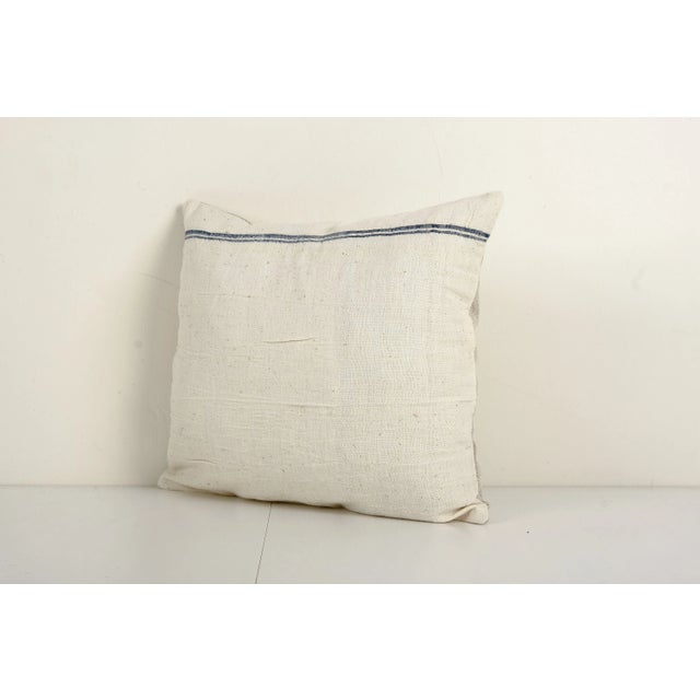 Mid-Century Modern Grain Sack Farmhouse Pillow Cover For Sale - Image 3 of 4
