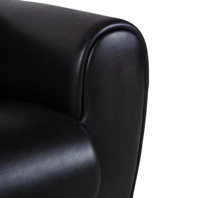 Modern Sumo Leather Two-Seater Black Sofa by Brühl For Sale - Image 3 of 13