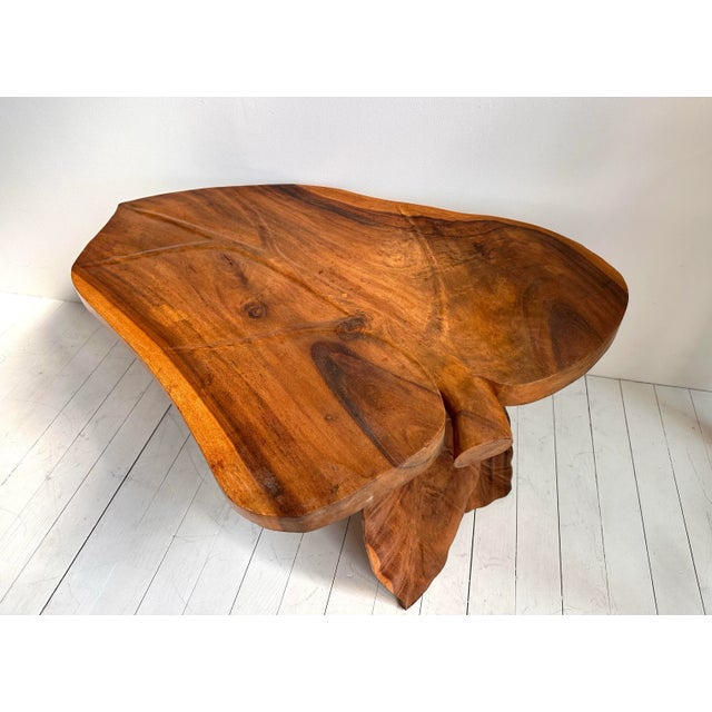 Vintage 1960s Mid Century Hand Carved Folk Art Acadia Root Coffee or Side Table For Sale - Image 4 of 12