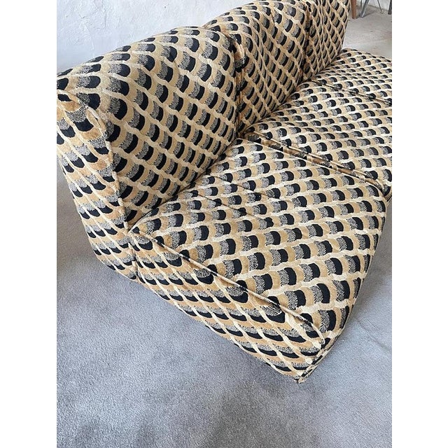 Gold Mid-Century Italian Modular Lounge Chair in the style of Tito Agnoli, 1960s For Sale - Image 8 of 11