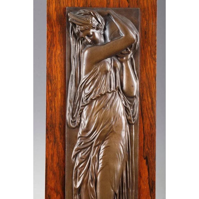 Brown Bas-Reliefs of Women Carrying Water, Set of 2 For Sale - Image 8 of 12
