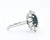 1990s 1990s Vintage Daisy Ring in 18 Carat Gold, Natural Sapphire and Diamonds, Size 4.75 For Sale - Image 5 of 11