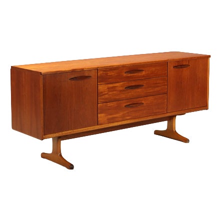 English Manufacture Sideboard in Teak Veneer, 1960s For Sale