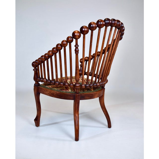 Chestnut Antique Late 19th Century George Hunzinger "Lollipop" Chair For Sale - Image 8 of 13