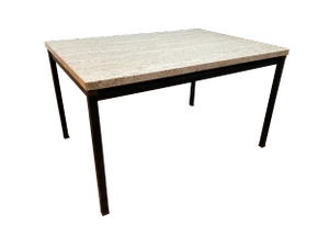 Italian Brass, Travertine and Steel Side or Coffee Table, 1960s