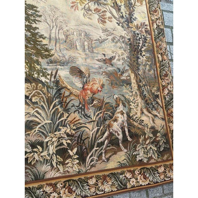 Vintage French Jacquard Tapestry with Autumn-Winter Motif in the style of Aubusson, 1970s For Sale - Image 9 of 18