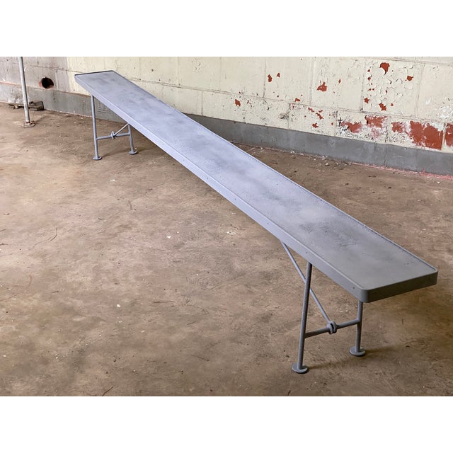 Vintage Wwii u.s. Navy Steel Bench For Sale - Image 13 of 13
