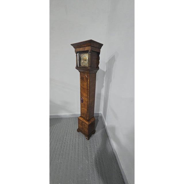 Burr Walnut Grandaughter Longcase Clock, 1920s For Sale - Image 11 of 13