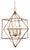 Chandelier Small Metal 4-light Modern Angular For Sale