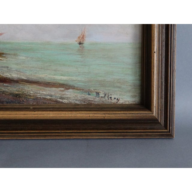 Blue Impressionist Oil 'On the Coast' Louis Nattero (1875-1915) Hammer Prices Over $14,000 For Sale - Image 8 of 12
