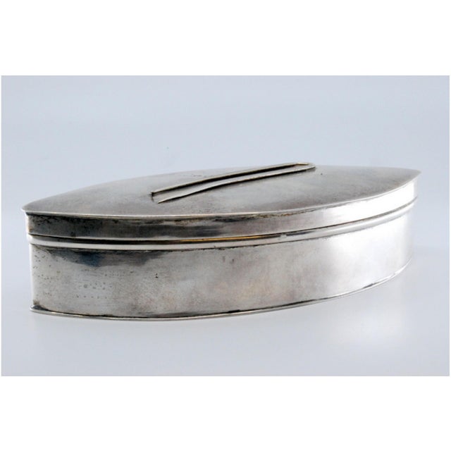 Silver Pin Box with Raised Pin Detail For Sale - Image 3 of 11