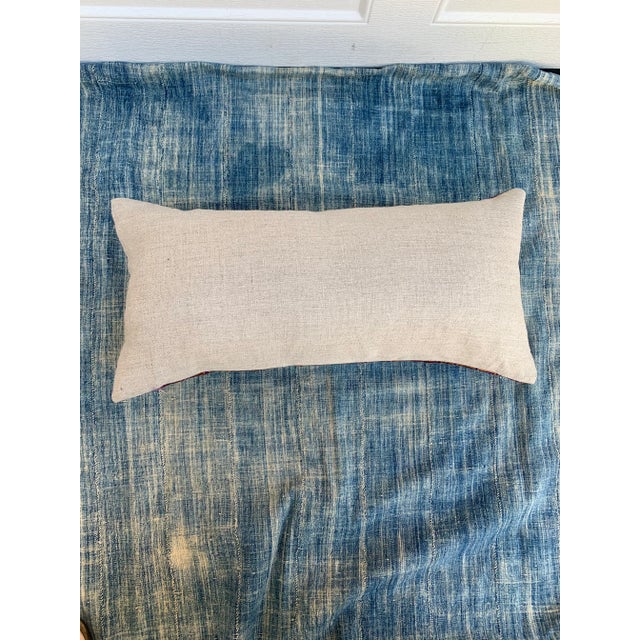 Purple Hollywood Regency Purple & Gold Asian Chinoiserie Boudoir Pillow For Sale - Image 8 of 9