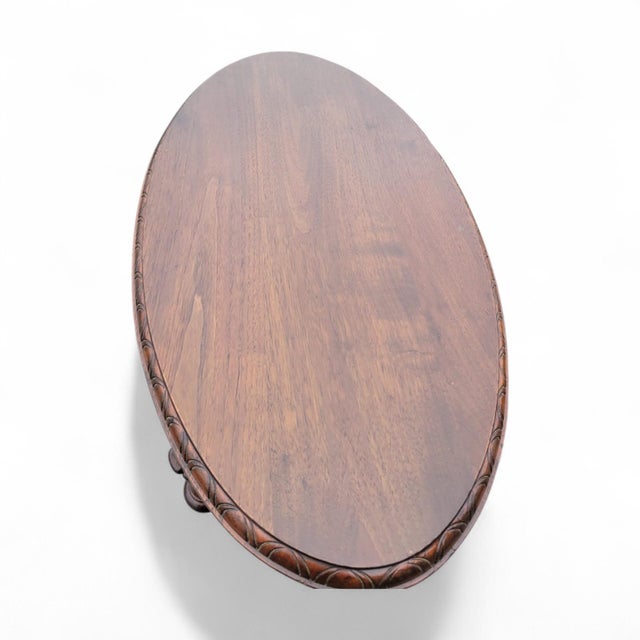 19th Century Walnut Victorian Carved Footstool Table – Low Parlor Stand For Sale In Philadelphia - Image 6 of 10