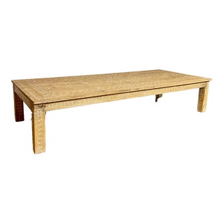Handcrafted Bone In-Lay Coffee Table For Sale