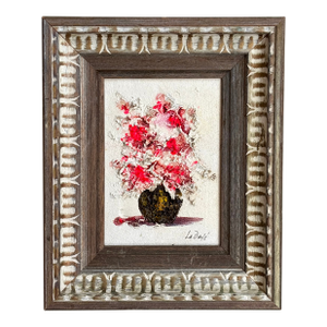 Mid-20th Century Abstract Floral Still Life, Oil on Canvas