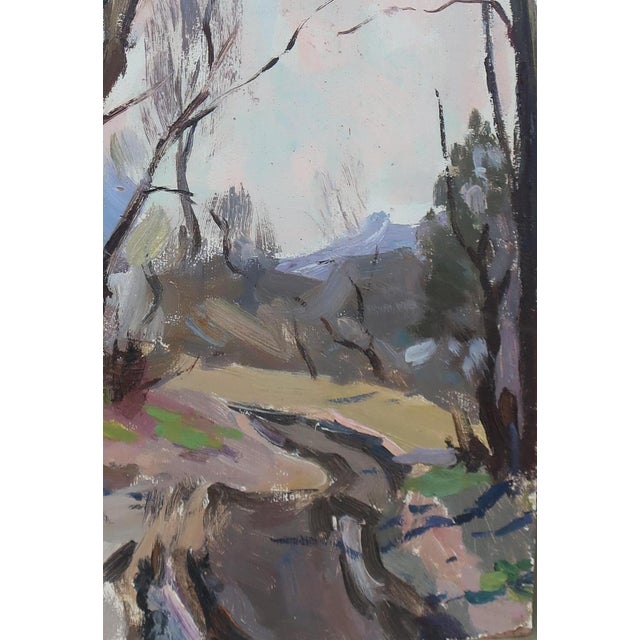 Impressionist Forest Oil Painting, Ukrainian Art, 1970s 50-34 For Sale - Image 6 of 6