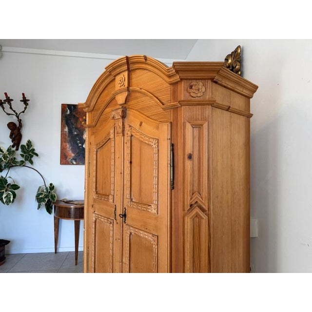 Wood Vintage Farmhouse Wardrobe, 1980s For Sale - Image 7 of 13