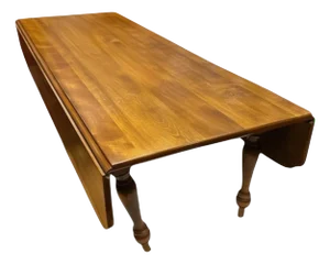 Professionally Refinished Large Ethan Allen Solid Maple Drop Leaf Coffee Table, C. 1970s