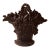 Antique American Cast Iron Fruit Basket Doorstop, C. 1920s–1930s, Black Paint For Sale