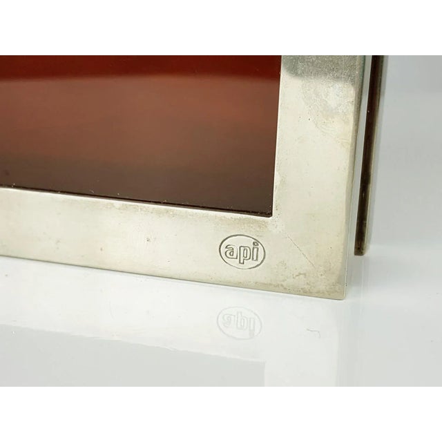 Vintage Italian Nickel Plated Metal and Plastic Box, 1960s For Sale - Image 6 of 8