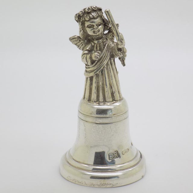 Vintage Italian Silver Brandimarte Angel Bell Figurine, Florence, 1980s For Sale - Image 14 of 14
