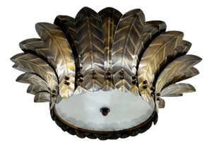 21st Century Brass Leaf Semi Flush Mount by Fabio Ltd