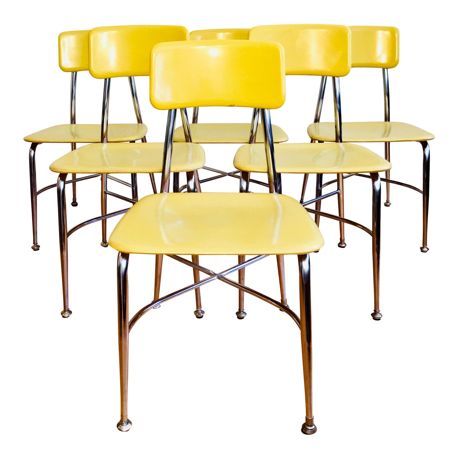 Vintage Heywood Wakefield School Chairs Set of 6 Chairish