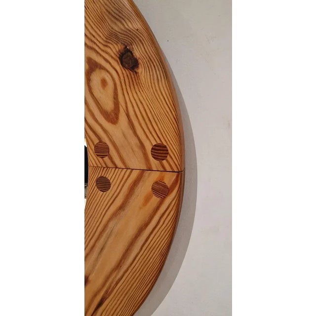 1960s Swedish Wall Mirror in Pine by Uno Kristiansson, 1960s For Sale - Image 5 of 6