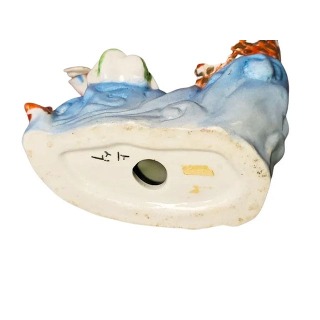 Chinoiserie Vintage Chinoiseries Décor Chinese Koi Fish and Children Porcelain Figurine For Sale - Image 3 of 4